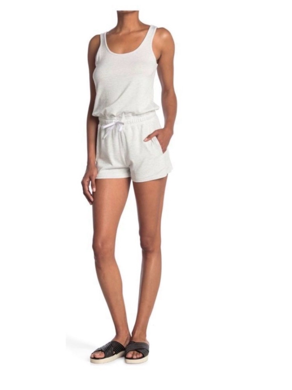 rag & bone Light Gray Tank Romper